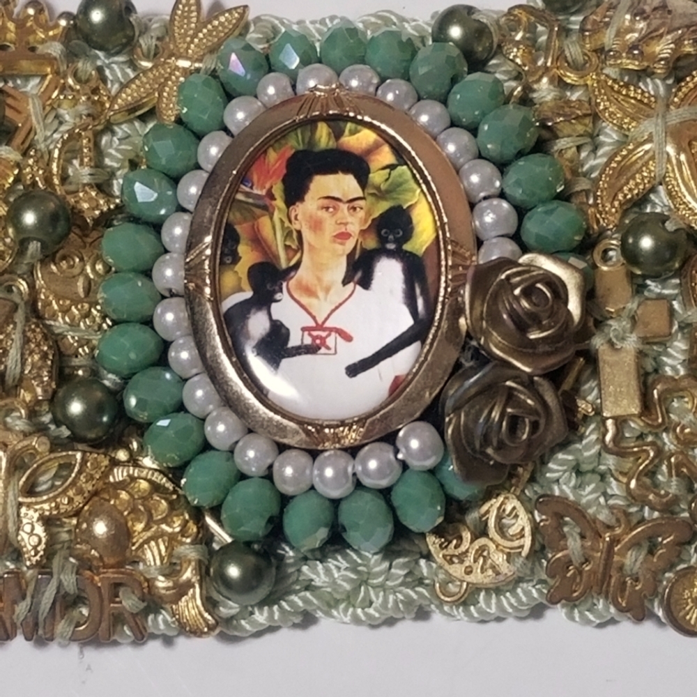 Frida Kahlo Hand Made Cuff Bracelet. ‼One Of A Kind‼